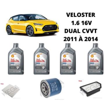 Imagem de Kit revisão troca de oleo hyundai veloster 1.6 2011 à 2014 - SHELL