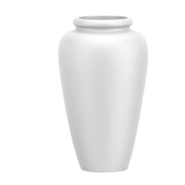 Imagem de Vaso Fibra De Vidro Cachepot Tipo Vietnamita Vitrificado Grande (Branco Fosco)