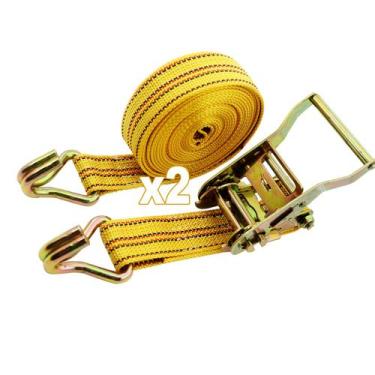 Imagem de 2 Cinta Catraca Carga 3 Toneladas 50mm 10 Metros Amarração - RATCHET, 
