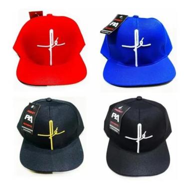 Imagem de Kit 4 Boné Aba Reta Regulador Snapback Feminino Masculino Moda Evangél