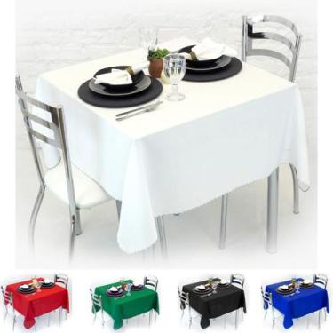 Imagem de Toalha de Mesa Retangular 6 Lugares 2,10 x 1,40 Lisa - Cozzilar, Branc
