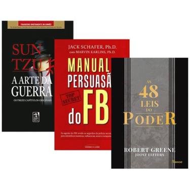 Imagem de Kit Manual De Persuasão Do Fbi + A Arte da Guerra + As 48 Leis do Pode