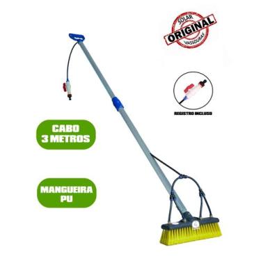 Imagem de vassoura para Limpeza de placas solares c/ cabo telescópico - Solar Va