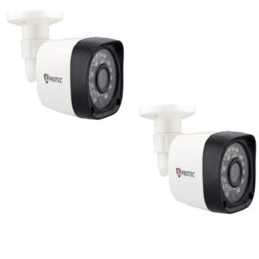 Imagem de kit 2 Câmera De Segurança Externa Hd 1080p 2mp M 20 Metros Bullet - pr