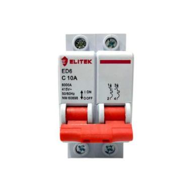 Imagem de Disjuntor Bipolar Duplo 06a, 10a, 16a,20a, 25a, 32a,40a, 50a, 63a, 70a