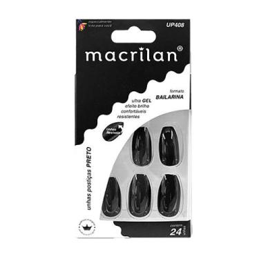 Imagem de Unhas Postiças Macrilan Estilo Bailarina, Preto - UP408