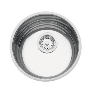 Imagem de Cuba redonda em aco inox polido 30cm com valvula 30 bl - TRAMONTINA