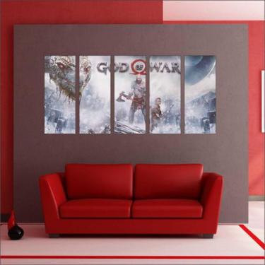 Imagem de Quadro Decorativo God Of War Games Jogos Mosaico Com 5 Peças GG3 - Vit