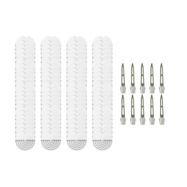 Imagem de FytStycale 100Pcs Protetor de Cabelo Modelos Peças de Isolamento Térmico Único Furo Extensão de Cabelo Escudo