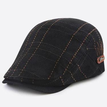 Imagem de Boina casual de hera plana masculino, Chapéu jornaleiro, Chapéus de ma