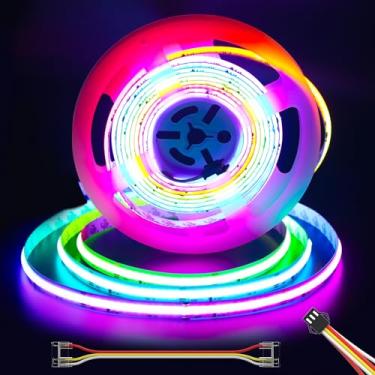 Imagem de Gingsow Rgb Ws2811 Ic Cob Led Strip Lights 18Ft, Dc12V Endereçável Chasing Color Rgb Le...