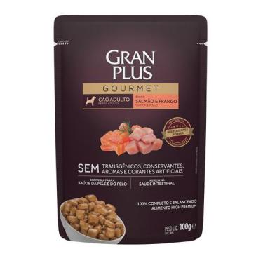 Imagem de Gran Plus Gourmet  Sachê Cães Salmão e Frango 100g - Granplus