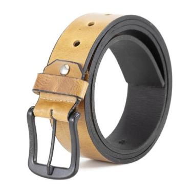 Imagem de Cinto Masculino 100% Couro Largo Casual Fivela Preta - Use Young, Cara