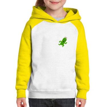 Imagem de Moletom Infantil Cactuar - Foca na Moda, Branco, Amarelo, 4