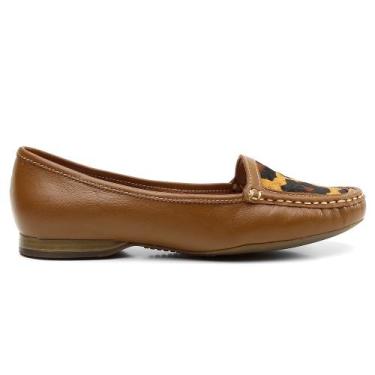 Imagem de Mocassim Feminino Ipê Mulato Sapatilha Feminina Confortavel Couro Hava