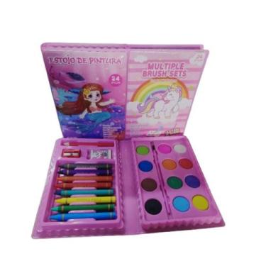 Imagem de Kit Maleta De Pintura Infantil Com 24 Peças Para Colorir - ccb, Menina