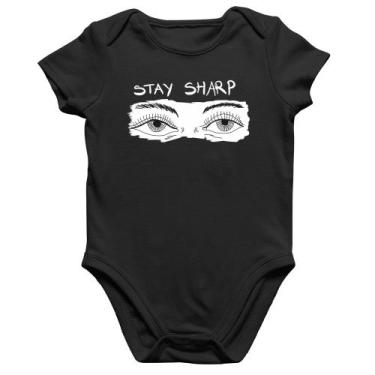 Imagem de Body Bebê Algodão Eyes Stay Sharp - Foca na Moda, Preto, M