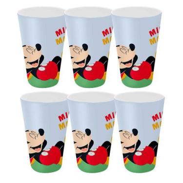 Imagem de Kit 6 Copos Festa Infantil Melamina Mickey Mouse Disney 300ml - Tuut -