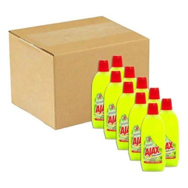 Imagem de Limpador Ajax Fresh Lemon 500ml Kit 10, Ajax Medem