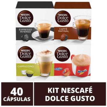 Imagem de 40 Capsulas Dolce Gusto, Capsula Café, Espresso, Nescau e Cappuccino -