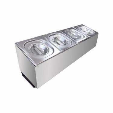 Imagem de Condimentadora Lateral 4 Cubas ZPCNL04 Inox - Zepper