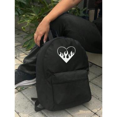 Imagem de Mochila Small HEART 2 Bolsa Escolar Trabalho Viagem Mala Faculdade Fut