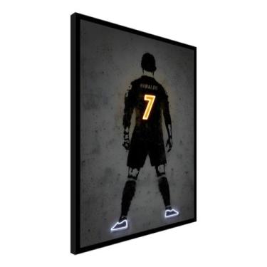 Imagem de Quadro Decorativo Cr7 Cristiano Ronaldo Jogador De Futebol Arte Bola -
