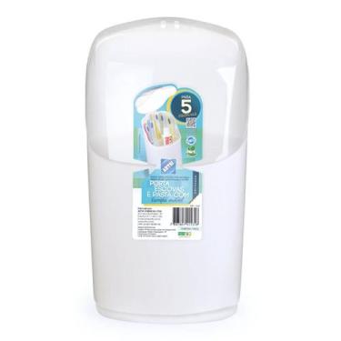 Imagem de Porta Escovas De Dente E Pasta Arthi 1535 Com Tampa Branco - Arthi Com