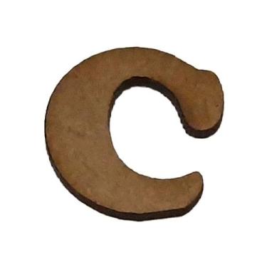 Imagem de Kit 10 Letras C Mdf 3mm por 2,5cm de Altura Laser Mdf Madeira - ATACAD
