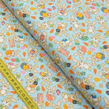 Imagem de Tecido Estampado para Patchwork - Páscoa : Coelhinho (0,50x1,40) - Est