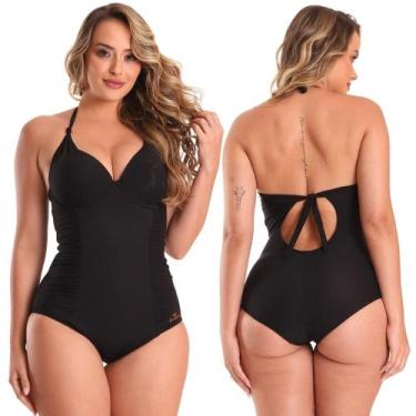 Imagem de Maio Liso Com Bojo Drapee Modelador E Redutor Zero Barriga Banho De Ma