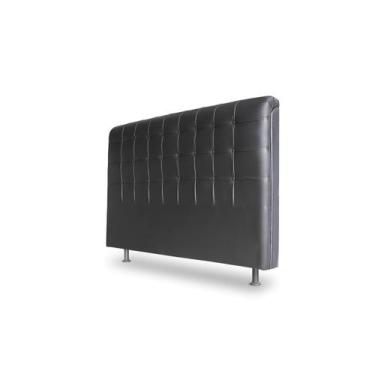 Imagem de Cabeceira De Cama Box Ana Queen 160cm X 118cm Couro Preto Mz Decor - M