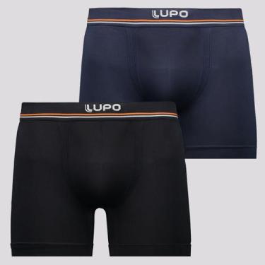 Imagem de Kit de 2 Cuecas Boxer Lupo Blue Nights e Preta, G