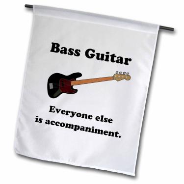 Imagem de 3dRose fl_123064_1 Baixo Todos os outros são apenas acompanhantes, músico, humor, músico, humor, bandeira de jardim, 30,5 x 45,7 cm