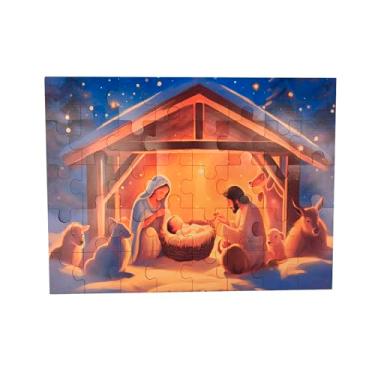 Imagem de Quebra-cabeça Infantil 40 peças MDF Nascimento de Jesus Destaque