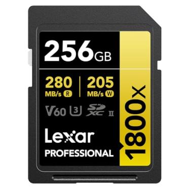 Imagem de Lexar Cartão de memória Gold Series Professional 1800 x 256 GB UHS-II U3 SDXC