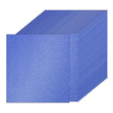 Imagem de PATIKIL 40 folhas de papel cartolina azul escuro com glitter, 30,5 x 30,5 cm, 250 g/m², papel quadrado brilhante, para artesanato, cartões, projetos de arte faça-você-mesmo, festas de casamento