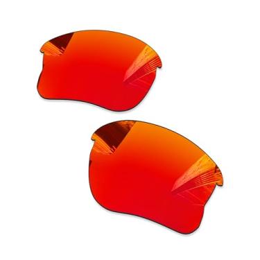 Imagem de Combine8 Lentes de reposição para óculos de sol Oakley Flak Jacket XLJ OO9009/Flak Jacket XLJ Asian Fit (AF) - Vermelho fogo