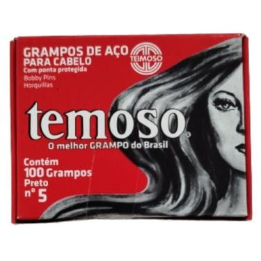Imagem de Grampo De Aço Para Cabelos Nº 5 Preto 100Un - Teimoso