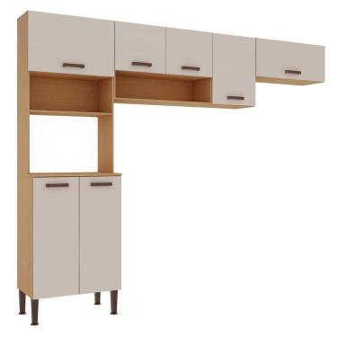 Imagem de Cozinha Modulada Essencia 3 Pecas Freijo White Laca Brilho