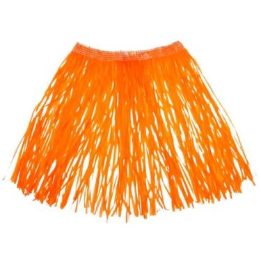 Imagem de Saia de Fitilho Neon 40 cm Carnaval - Festas e Fantasias, Laranja Neon