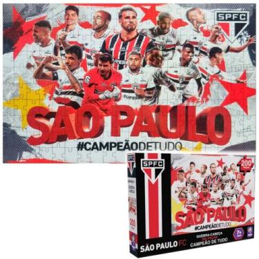 Imagem de Quebra Cabeça São Paulo Futebol Clube Time Tricolor 200 Pçs - Mimo, Co