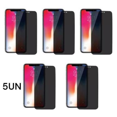 Imagem de Kit Privacidade Com 5UN Películas Anti Espião 3D De Vidro Para Iphone 