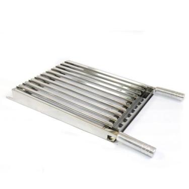 Imagem de Grelha Argentina Inox 56x51 C/Aba Churrasco Parrilla GAL620 - INOX LAU