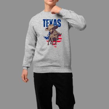 Imagem de Moletom Gola Careca Country Moda Country Inverno Blusa De Frio Tecido 