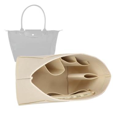 Imagem de Lckaey Organizador de Bolsa de Feltro para Inserir Organizador de Bolsas Longchamp Le Pliage Neo 1012 Bege-M