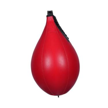 Imagem de Colaxi Bola pendurada de boxe, saco de socos para iniciantes infláveis ​​PU Dodge Punch Speed ​​Ball Speed ​​Ball para melhorar o treinamento de velocidade, Vermelho