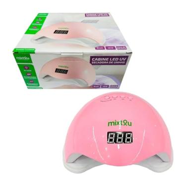 Imagem de Cabine Led Uv Unha Em Gel = Estufa 24 Leds 48w Bivolt, Rosa