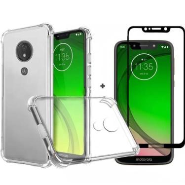 Imagem de Capa Capinha Anti Impacto Choque Moto G7 Play 5.7 e Película 3d 5d 9d 