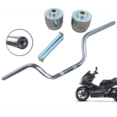 Imagem de Guidão Cromado Moto Honda pcx 150 com Peso Compatível Com Todos Anos Design Pilotagem